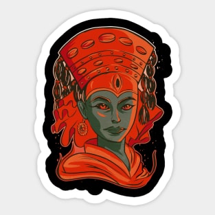 Kumari goddess illustration Sticker